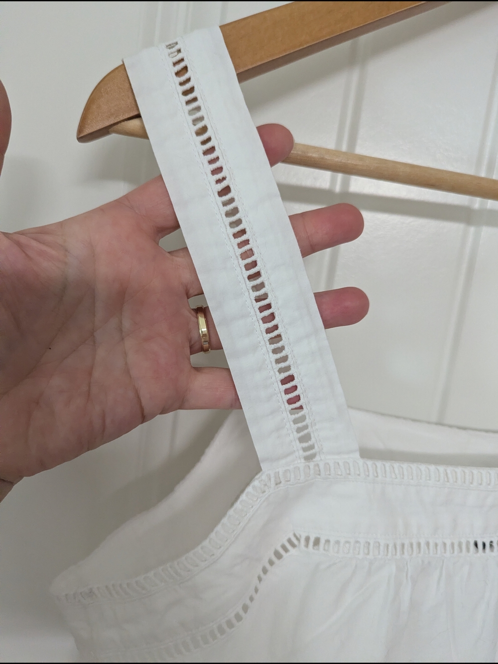 White Eyelet Cotton Top - Picture 5 of 9
